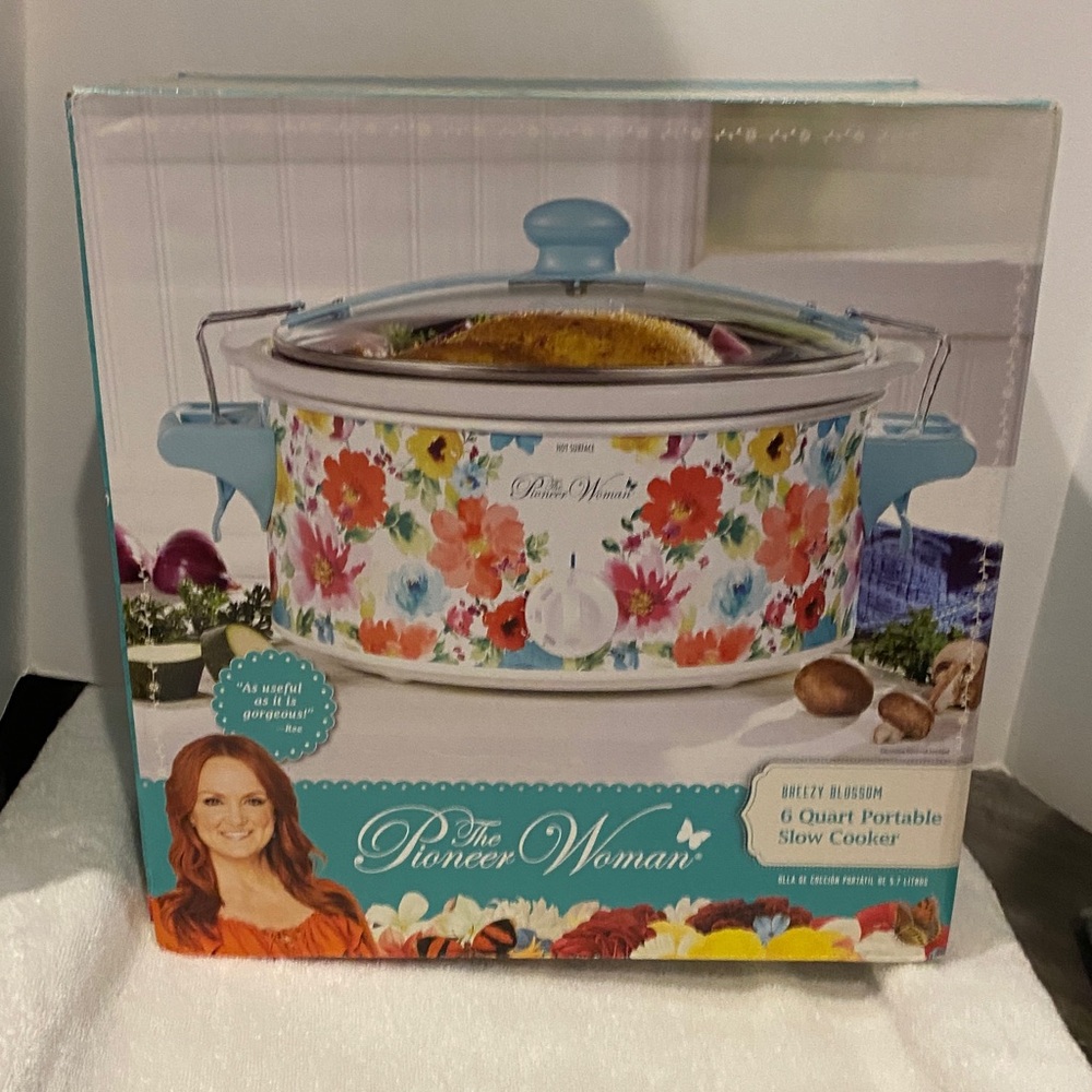 The Pioneer Woman Multicolor Floral Slow Cooker